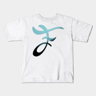 F letter glassy Kids T-Shirt